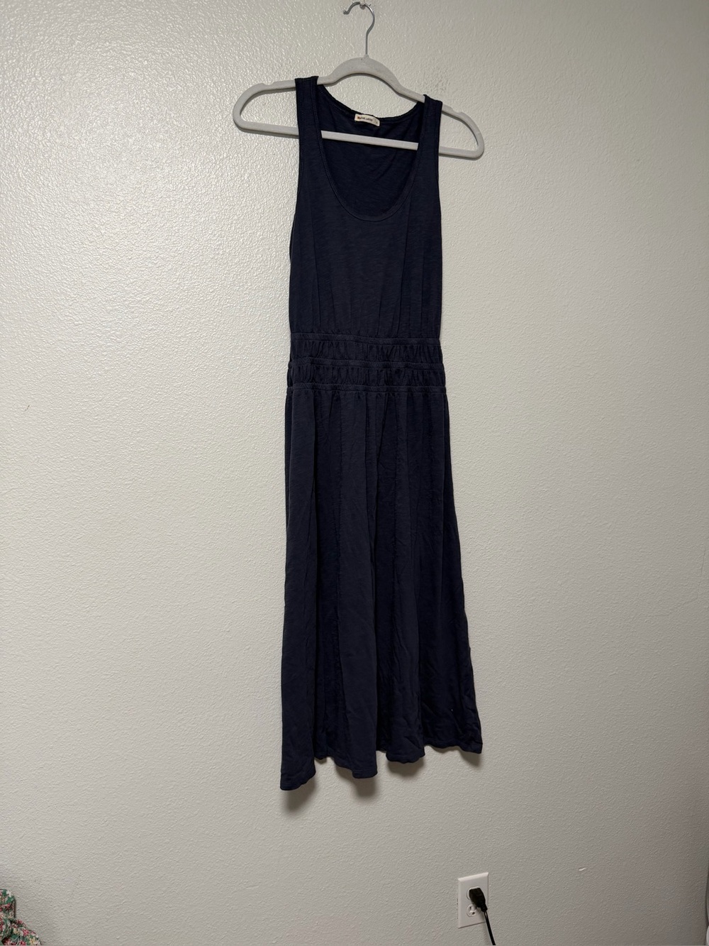 Marine Layer Navy Tank Maxi Dress with Elastic Waist SZ S